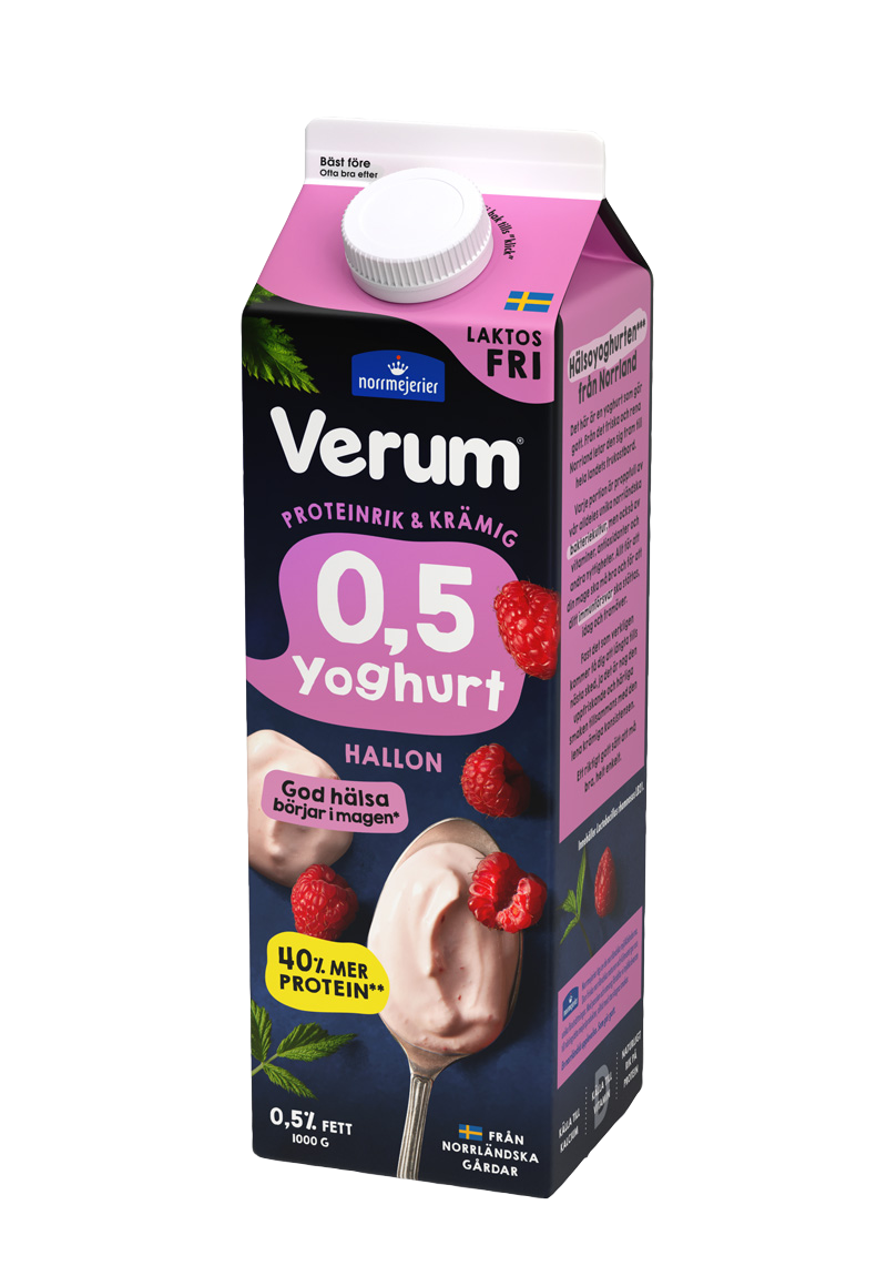 Lätt yoghurt hallon