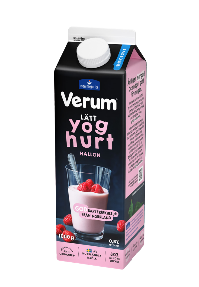 Lätt yoghurt hallon
