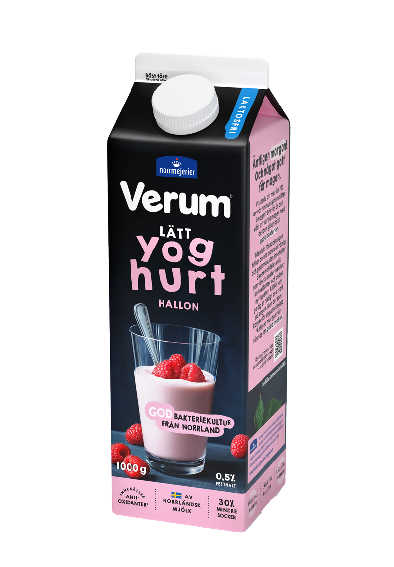 Lätt yoghurt hallon