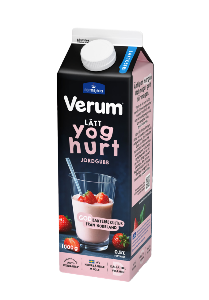 Lätt yoghurt jordgubb