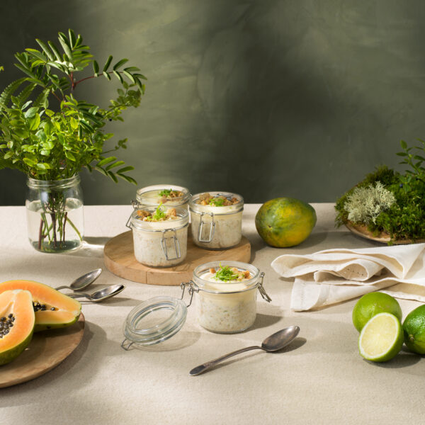 Key lime pie med overnight oats.